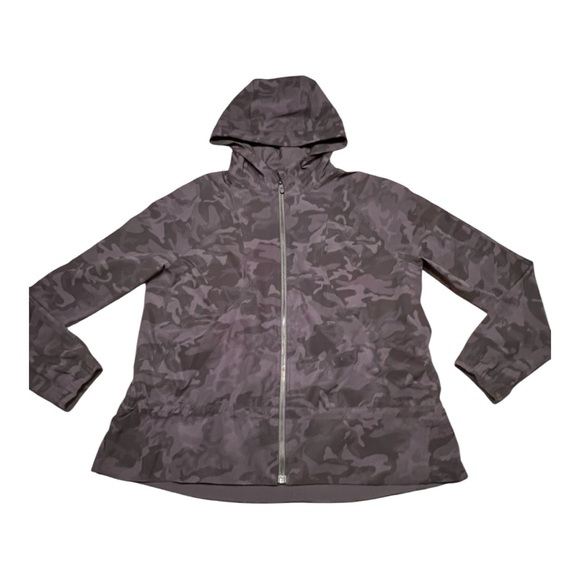Lululemon Face Forward Jacket Incognito Camo Multi Black Women's 10 LW4AVRSE - Picture 1 of 7